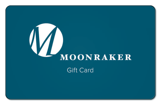 moonraker logo over blue background